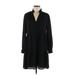 MSK Casual Dress - Shirtdress: Black Dresses - Women's Size Medium Petite