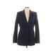 Rachel Roy Blazer Jacket: Mid-Length Blue Solid Jackets & Outerwear - Women's Size 12