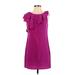 Ali Ro Casual Dress - Mini: Purple Print Dresses - Women's Size 2