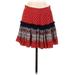 MISA Los Angeles Casual Skirt: Red Print Bottoms - Women's Size Small