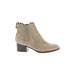 Rag & Bone Ankle Boots: Chelsea Boots Chunky Heel Casual Gray Solid Shoes - Women's Size 38.5 - Almond Toe