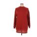 Shein Casual Dress - Sweater Dress Crew Neck 3/4 sleeves: Orange Print Dresses - Women's Size X-Large