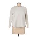 Ann Taylor LOFT Fleece Jacket: Short Silver Solid Jackets & Outerwear - Women's Size Medium Petite