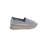 DKNY Flats: Slip On Platform Casual Gray Print Shoes - Women's Size 7 1/2 - Almond Toe