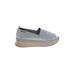 DKNY Flats: Slip On Platform Casual Gray Print Shoes - Women's Size 7 1/2 - Almond Toe