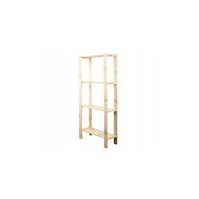 PROREGAL Holzregal WOODLAND | HxBxT 166,4x80x30cm | Fachlast 120kg | 4 Fachboden | Kiefernholz | Natur | Bücherregal Küchenregal Image