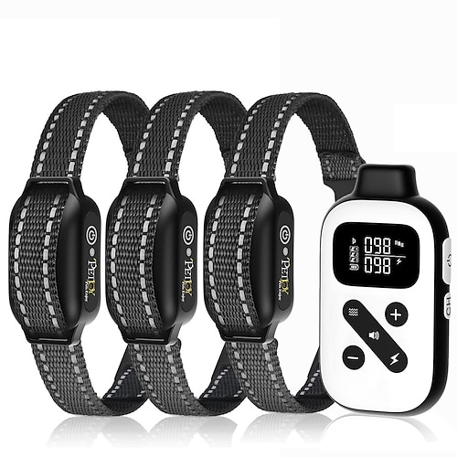 Hundetraining Anti-Bellen Halsband Schockhalsband Anti-Bark-Gerät Clicker Schockhalsband für Hunde mit Fernbedienung Hund Multi-Funktional Elektrisch Hunde Katzen Haustiere Wasserdicht Trainer Anti