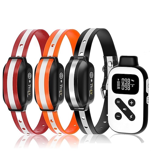Hundetraining Anti-Bellen Halsband Schockhalsband Anti-Bark-Gerät Clicker Schockhalsband für Hunde mit Fernbedienung Hund Multi-Funktional Elektrisch Hunde Katzen Haustiere Wasserdicht Trainer Anti