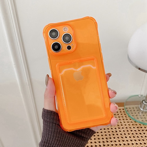Handy Hülle Handyhüllen Für iPhone 15 14 Pro Max Plus 13 12 11 Pro Max Mini Rückseite Kristallklar Schlankes Gehäuse Transparent Ultradünn Kartenfach Farbverläufe TPU Image