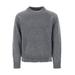 Crew Neck Sweater With Elbow Patches