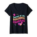Damen Erdbeer-Party-Thema | Bruder der Geburtstags-Prinzessin T-Shirt mit V-Ausschnitt