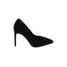 Fashion Nova Heels: Slip On Stiletto Cocktail Black Solid Shoes - Women's Size 7 - Pointed Toe