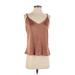BP. Sleeveless Blouse: Brown Tops - Women's Size Small