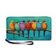 Damen Geldbeutel Geldbörse PU-Leder Einkauf Täglich Festtage Reißverschluss Hohe Kapazität Langlebig Vogel Rot Blau Grün