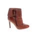 Coach Heels: Brown Solid Shoes - Women's Size 6 - Almond Toe