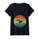 Damen Schwimmen Schwimmer Schwimmen Retro Lustig Schwimmen T-Shirt mit V-Ausschnitt