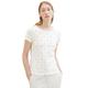 TOM TAILOR Damen Basic T-Shirt im Maritim-Style, 35664 - Offwhite Anchor Design, M