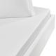 Drap housse satin coton-tencel 200f bonnet 30 cm Blanc 140x190 cm