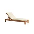 Pack de 2 transats d'extérieur en bois d'iroko avec coussin