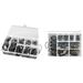 75Pcs Mixed Size Fishing Rod Guide Tip Strong Line Rings & 40 Pcs Fishing Rod Guides Tip 8 Sizes Pole Repair Kit