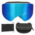 Ski Goggles with Magnetic Lens Anti Fog UV Protection Snowboard Goggles Outdoor OTG Snow Goggles Black Frame Blue Lens