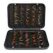 50pcs Fly Fishing Bait Professional High Carbon Steel Hook Fly Fishing Lures Kit with Storage Box