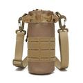 Water Bottle Holder for Backpack Molle Pouch Water Bottle Carrier Tactical Water Bottle Pouch Tactical Molle Water Bottle Pouch Attaches to Backpack Bicycle Belt Straps Car Khaki
