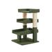 Cat Tree Cat Activity Tower with Scratching Post for Large Cats Cat Climbing Tower with 3 Level Cat Play Perch for Living Room Bedroom Office Hotel Indoor Office 20 L x 20 W x 32 H Green