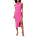 Paxton Halter Cowl Neck Sheath Midi Dress - Pink - Elliatt Dresses