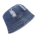 Per uomo Cappelli da pescatore Cappello da sole Nero Blu Jeans Strappato Streetwear Moda Informale Esterno Giornaliero Abbigliamento per il tempo libero Liscio Crema solare Leggero Asciugatura rapida
