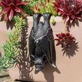 QIANSHENG Helloween Bat Statue Garden Decor Plant Pot Hugger Resin Flower Pot and Vase Hugger Planter Pot Hanger Hanging Bat Figurines Lawn Sculptures Outdoor Ornaments Home Office Decoration