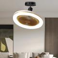 Ceiling Fan with Light Remote Control 30W 10 Inch Pendant Lighe Enclosed Ceiling Fan Dimmable 3 Light Color, 3 Speed LED Low Profile Flush Mount Ceiling Fan for Kitchen 85-265V