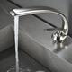 Bathroom Sink Mixer Faucet, Single Handle One Hole Washroom Basin Taps Chrome Finish Bathroom Faucet with Hot and Cold Water Hose