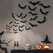 Brenberke 72 Pcs 3D Bat Halloween Decoration Stickers For Home Decor 4 Size