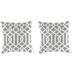 Jordan Manufacturing 16 x 16 Chauncey Pumice Gray Geometric Square Outdoor Throw Pillow (2 Pack)