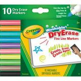 Crayola Washable Dry Erase Markers Slim Tip Fine Line Markers School Supplies 10 Count Gifts for Kids