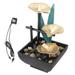5V Tabletop Water Fountain Ornaments USB Waterfall Fountain with Pump and Stone Accessories for Home Office