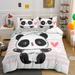 Panda 3D Digital Printing Bedding Set Single Duvet Cover Set 3D Bedding Digital Printing Comforter Set and Pillow Covers Home Breathable Textiles- Do Not Fade