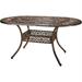 Afuera Living 59.2 Oval Cast Aluminum Patio Dining Table in Shiny Copper