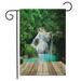 Waterfall Decorative Garden Flag Stream Flowing Forest Rocks Tree Hiking Double Sided House Flags for Outdoor Farmhouse Patio