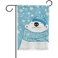 GZHJMY Garden Flag Vertical Double Sided Cute Polar Bear Garden Flag Suitable for Yard Terrace Lawn Outdoor Decoration 28x40 Inch Yard Flags