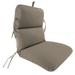 Jordan Manufacturing Sunbrella 45 x 22 Cast Shale Taupe Solid Rectangular Outdoor Chair Cushion with Ties and Hanger Loop