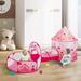 SKYSHALO Princess Girls Pop up Castle Kids Play Tent & Tunnel Set with Case