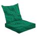 2-Piece Deep Seating Cushion Set Green Marble Pattern Lines Waves Malachite Background Psychedelic Outdoor Chair Solid Rectangle Patio Cushion Set