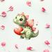 Ykohkofe Valentine s Day Pendant Cute Cartoon Dinosaur Pendant 2D Acrylic Gift Pendant With Drawstring Pendant Hanging Decorations Wall Ornaments Decorative Hangings