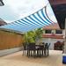 Oneshit 10 x 10 Sun Shade Canopy Spring Clearance Outdoor Sunny Shade Cloth Pergola And Backyard Patio Sunshade With Protection Heat Material Reinforced Grommetsï¼ˆBlue And White Stripesï¼‰ Blue