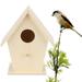 BAILANku Wooden Bird House Bird House Feeder Wooden Hanging Hummingbird House Wooden Hanging Bird Feeder for Garden Backyard Balcony Decor