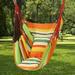 1pc Canvas Outdoor Hammock Chair - Indoor/Outdoor Swing Hanging Chair for Garden Leisure Furniture - Opp Sealed Bag Included