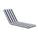 1PC Patio Chaise Lounge Chair Cushion with Backrest Replacement Patio Chair Seat Cushions with Ties for Outdoor Poolside Lounge Chair Blue striped