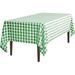 Linentablecloth 60 X 102-Inch Rectangular Tablecloth Green & White Checker